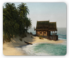 Island House on the Coast Mouse Pad