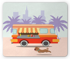 Street Food Van Dog Mouse Pad