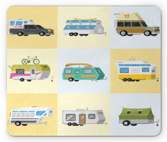 Various Camper Vans Mouse Pad