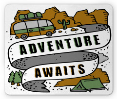 Doodle Camp Van Mouse Pad