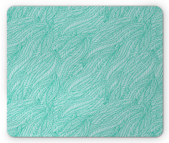 Abstract Doodle Leaves Mouse Pad