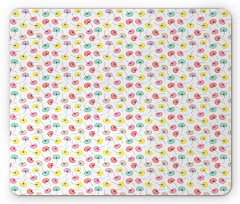 Colorful Floral Seeds Mouse Pad