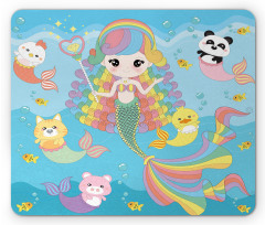 Funky Underwater Characters Mouse Pad