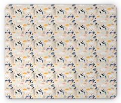 Sleeping Pandas and Rainbows Mouse Pad