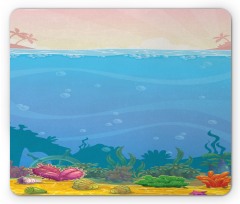 Vertical Underwater Scene Mouse Pad