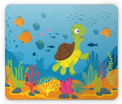 Funny Turtle Fish Types Mouse Pad