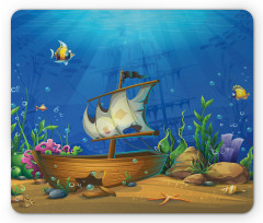 Undersea World Ship Wreck Mouse Pad