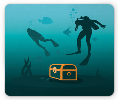 Divers and Sunken Ship Mouse Pad