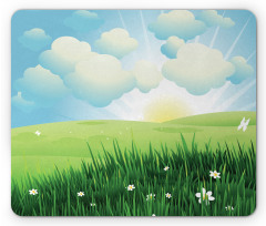 Sun and Clouds Mouse Pad