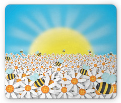 Daisies and Bees Mouse Pad