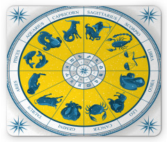 Zodiac Natal Chart Mouse Pad