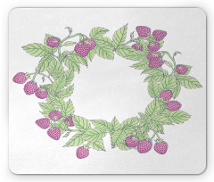 Raspberry Wreath Mouse Pad