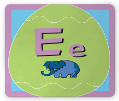 Animal and Letter E in Egg Mouse Pad