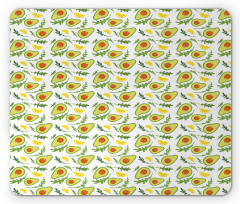 Sliced Avocados and Lemons Mouse Pad