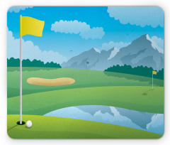 Golfing Field Mouse Pad