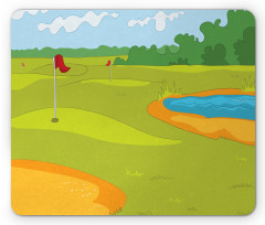 Flags Grass Land Mouse Pad