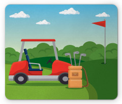 Club Car and Flag Mouse Pad