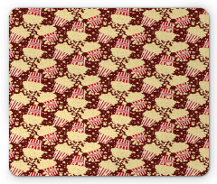 Movie and Popcorn Pattern Mouse Pad