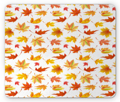 Fallen Maple Leaves Pattern Mouse Pad