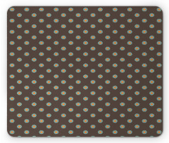 Simple Retro Flowers Mouse Pad