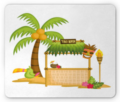 Tropical Concept Tiki Bar Fun Mouse Pad