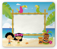 Hawaiian Children Happy Birds Mouse Pad