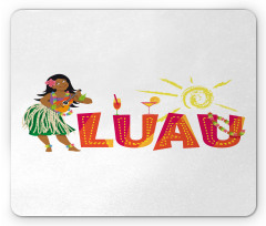 Hula Dancer with a Ukulele Mouse Pad