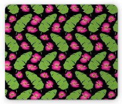 Banana Palm and Flowers Mouse Pad