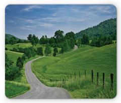 Idyllic Road Forest Mouse Pad