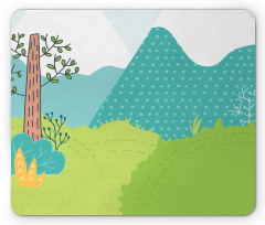 Dotted Mountains Mouse Pad