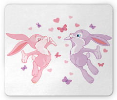 Bunnies Kissing in Air Mouse Pad