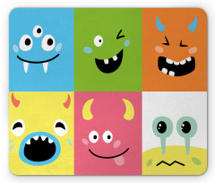 Colorful Blocks Emoticon Mouse Pad