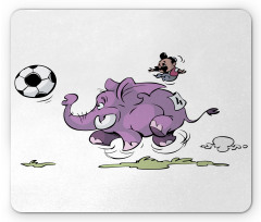 Elephant Playing Soccer Mouse Pad