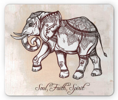 Boho Ethnic Elephant Mouse Pad