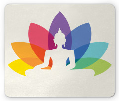Colorful Lotus Flower Mouse Pad