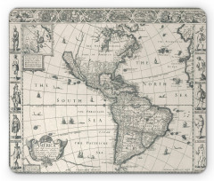 Retro Old America Map Mouse Pad
