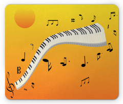 Joyous Sunset Piano Keys Mouse Pad