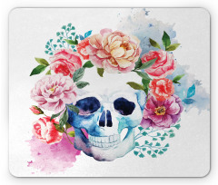 Floral Colorful Skeleton Mouse Pad