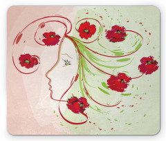 Watercolor Poppy Mouse Pad