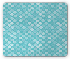 Scribbled Monotone Circles Mouse Pad