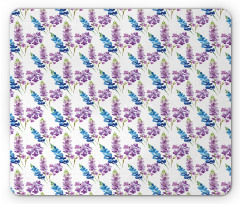 Violet Tone Flowers Pattern Mouse Pad