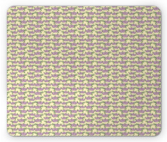 Pastel Roses Leaves Mouse Pad