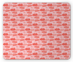 Roses and Little Hearts Mouse Pad