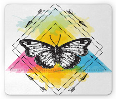 Geometric Butterfly Form Mouse Pad