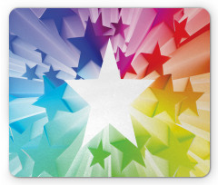 Rainbow Colors Burst Mouse Pad