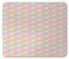 Colorful Stars and Dots Mouse Pad