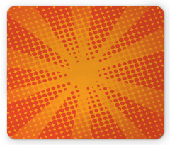 Half Tone Dots Retro Rays Mouse Pad