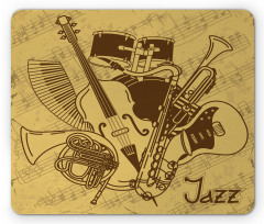 Jazz Music Equipments Mouse Pad