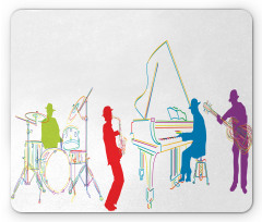 Retro Jazz Band Music Mouse Pad