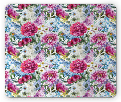 Watercolor Look Bouquet Art Mouse Pad